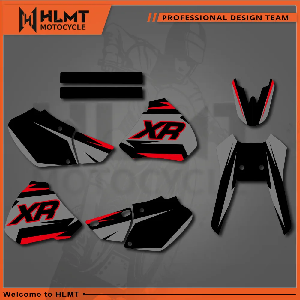 Dla Honda XR250 XR400 1996-2002 2003 2004 XR 250 400 HLMT motocykl grafika tło naklejki zestaw naklejek