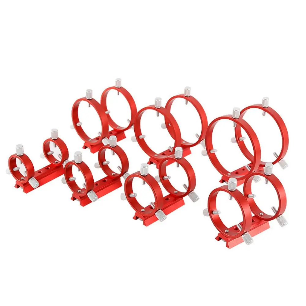 Red Color Telescope Bracket Set Guiding Scope Ring Kit for Telescope Tube Diameter 42/50/60/68/80/90/102mm