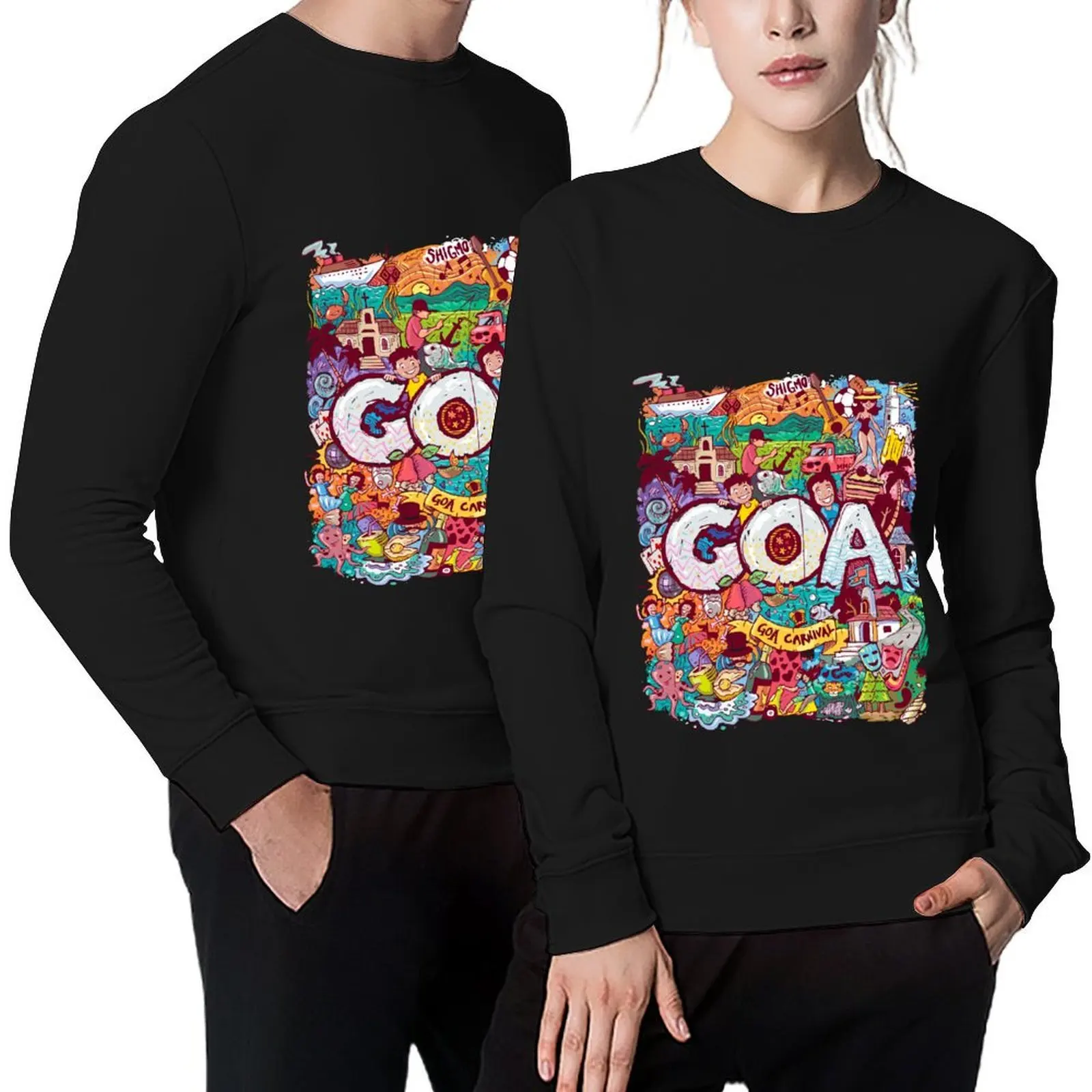 Goa Doodle Mashup 1 بلوفر رجالي ملابس عصرية للرجال ملابس جمالية للخريف سترة بقلنسوة للرجال
