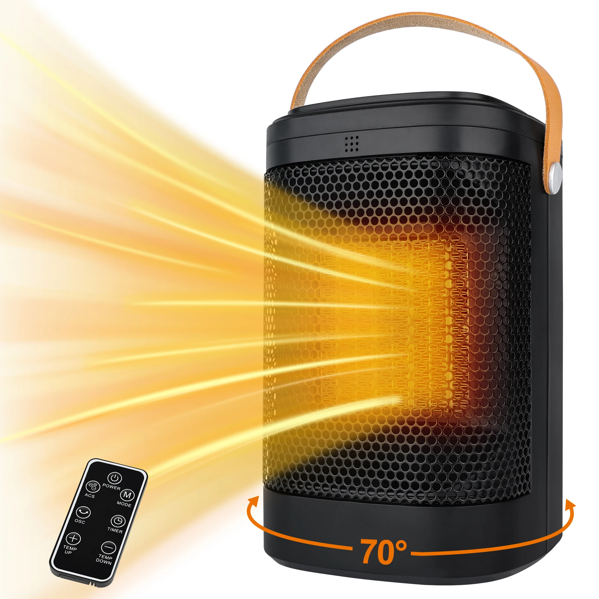 

Лидер продаж AC 110 В PTC портативный тепловентилятор черный мини электрический обогреватель вентилятор 750 Вт/1500 Вт для небольшого помещения