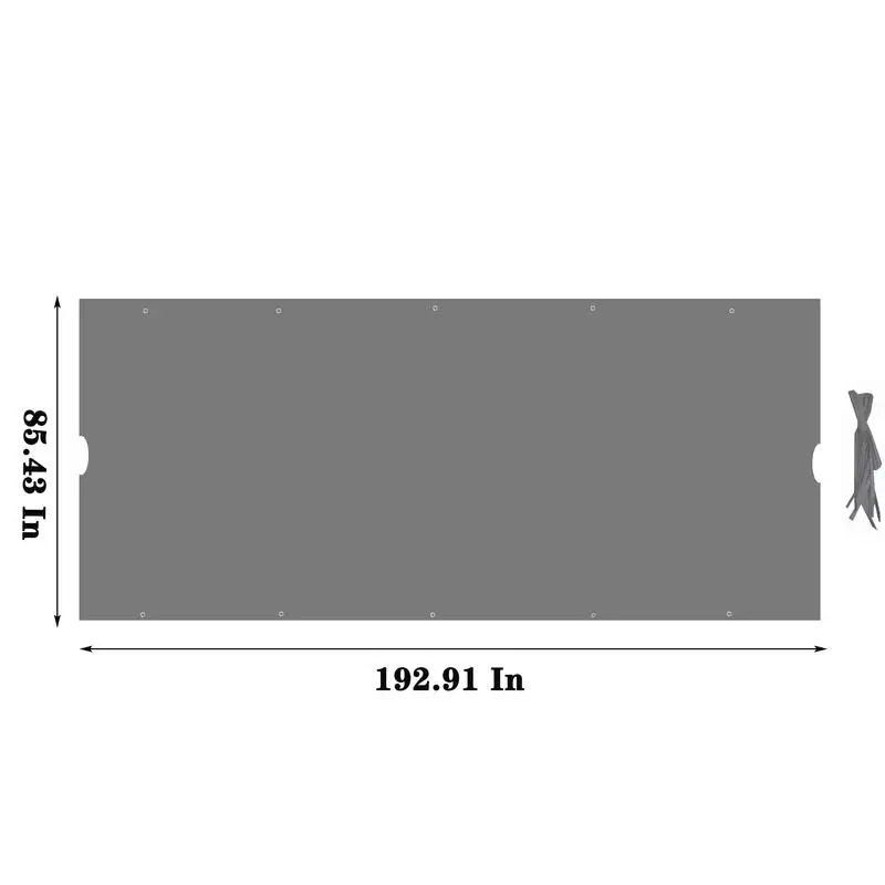 Universal Canopy Cover Replacement for 12x9 Ft Curved Pergola - Grey Shade Replacement for Outdoor Structure