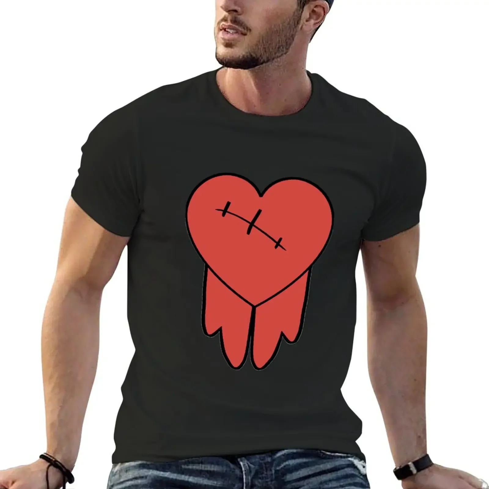 Robbie cosplay hoodie bleeding heart T-Shirt customizeds boys whites black t shirts for men