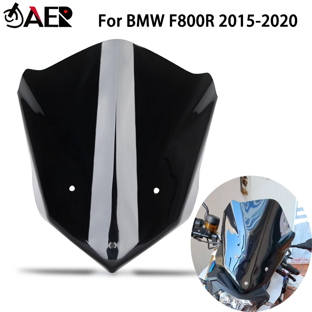 

For BMW F800R 2015-2020 Motorcycle Windshield Windscreen F800 F 800 R 2016 2017 2018 2019 Wind Screen Shield Airflow Deflectors