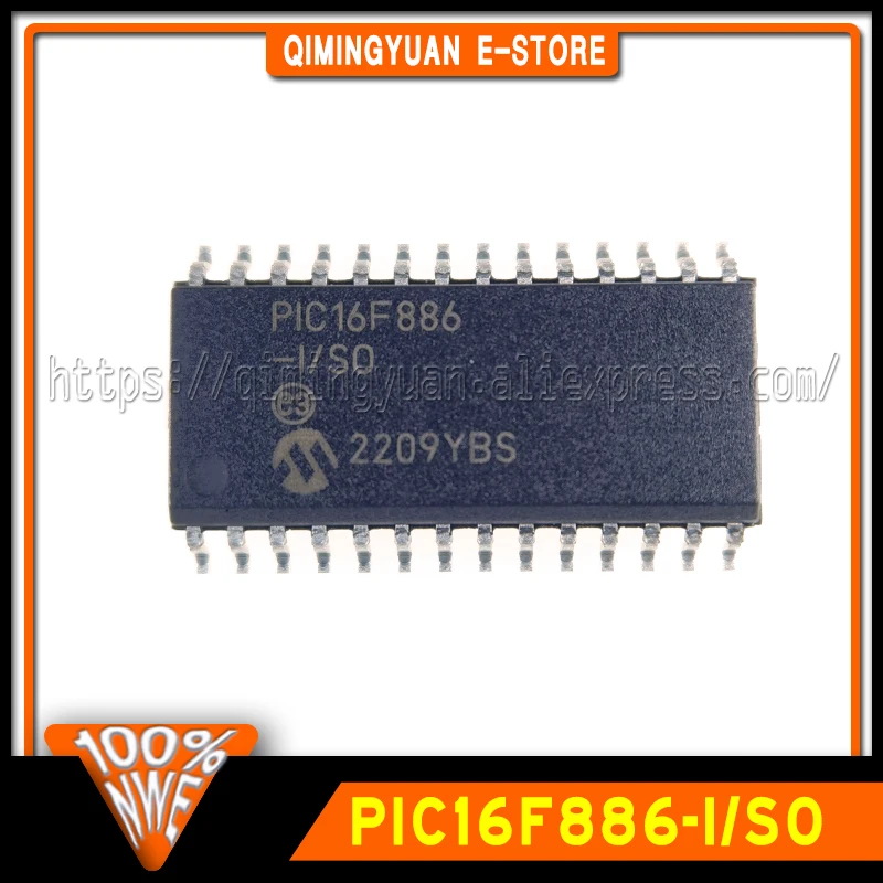 

1~20PCS/LOT PIC16F886-I/SO PIC16F886 16F886 SOP28 IC MCU 8BIT 14KB FLASH 28SOIC 100% New Spot stock
