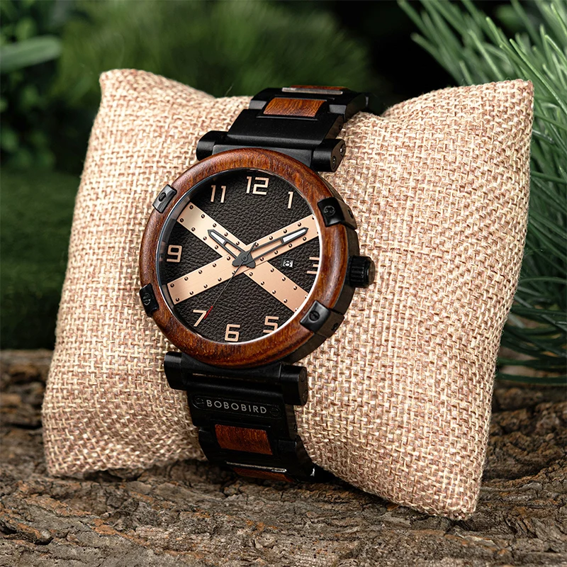 BOBO BIRD Nam Dây Cao Cấp Hàng Đầu Thương Hiệu Kinh Doanh Thạch Anh Nam Không Thấm Nước Chronograph Đồng Hồ Đeo Tay Nam Đồng Hồ Relogio Masculino Tùy Chỉnh