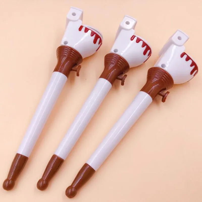 

Creative And Interesting Toilet Bowl Cartoon Beating Ballpoint Pen 0.7 Mm Refill For Office Learning Stationery Novelty Gift