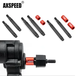 AXSPEED Steel Extended 5mm/10mm Portal Stub Axle Drive Gear Shaft for Redcat Ascent 1/18 RC Crawler Car Upgrade Parts