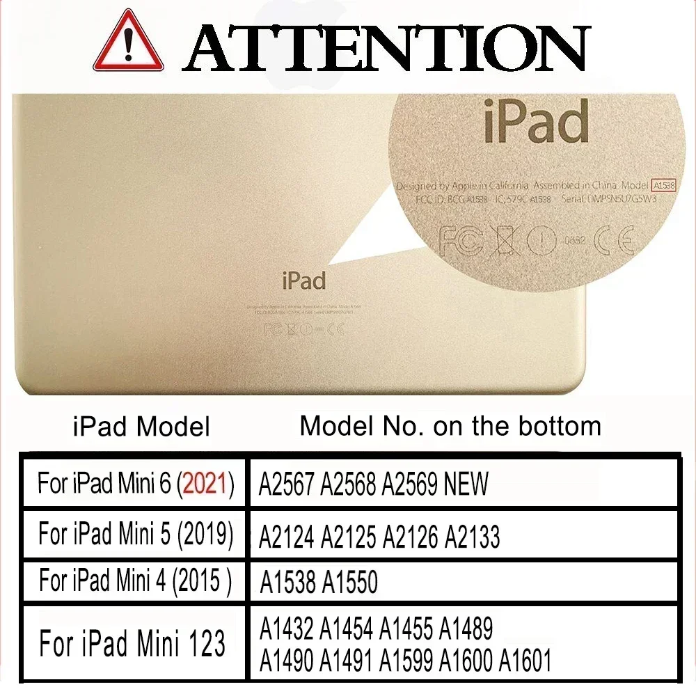 Penutup pintar untuk iPad Mini 5 casing 2019 2021 Mini 6 penutup silikon untuk iPad mini 4 casing Funda