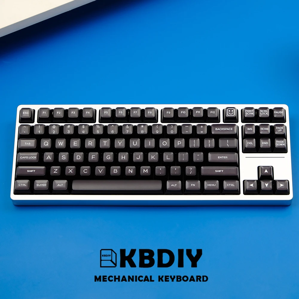 KBDiy 142 Keys/Set Keyboard Keycap SA Profile ABS Black Translucent Keycaps for Mechanical Gaming Custom for K500 GMK67 64 61 87