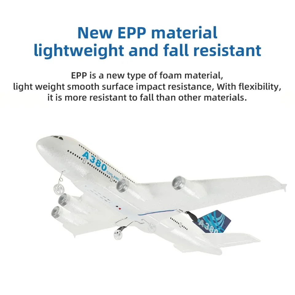 2026 Newest A380 RC Plane 3CH 2.4G EPP Remote Control Machine
