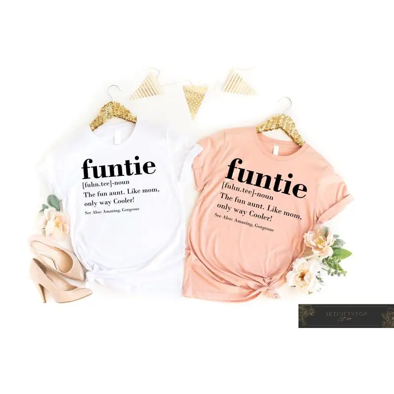 

Funtie Definition T Shirt Cool Auntie SweaT Funny Aunt Best Outfit Loving Apperal Birthday