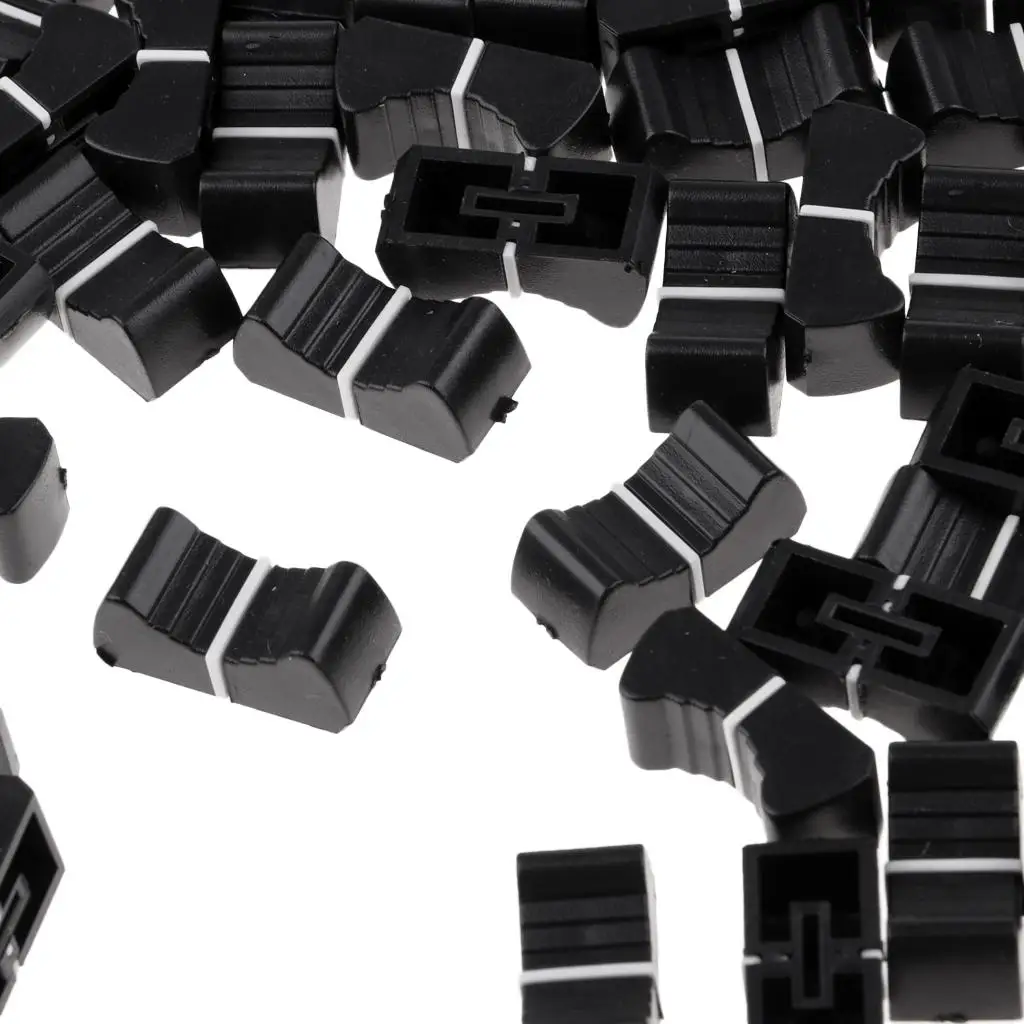 Lightweight Plastic Mixer Fader Knob Caps Touch Sensitive Slider Replacement for DJ Music Studio Electronic Equipment
