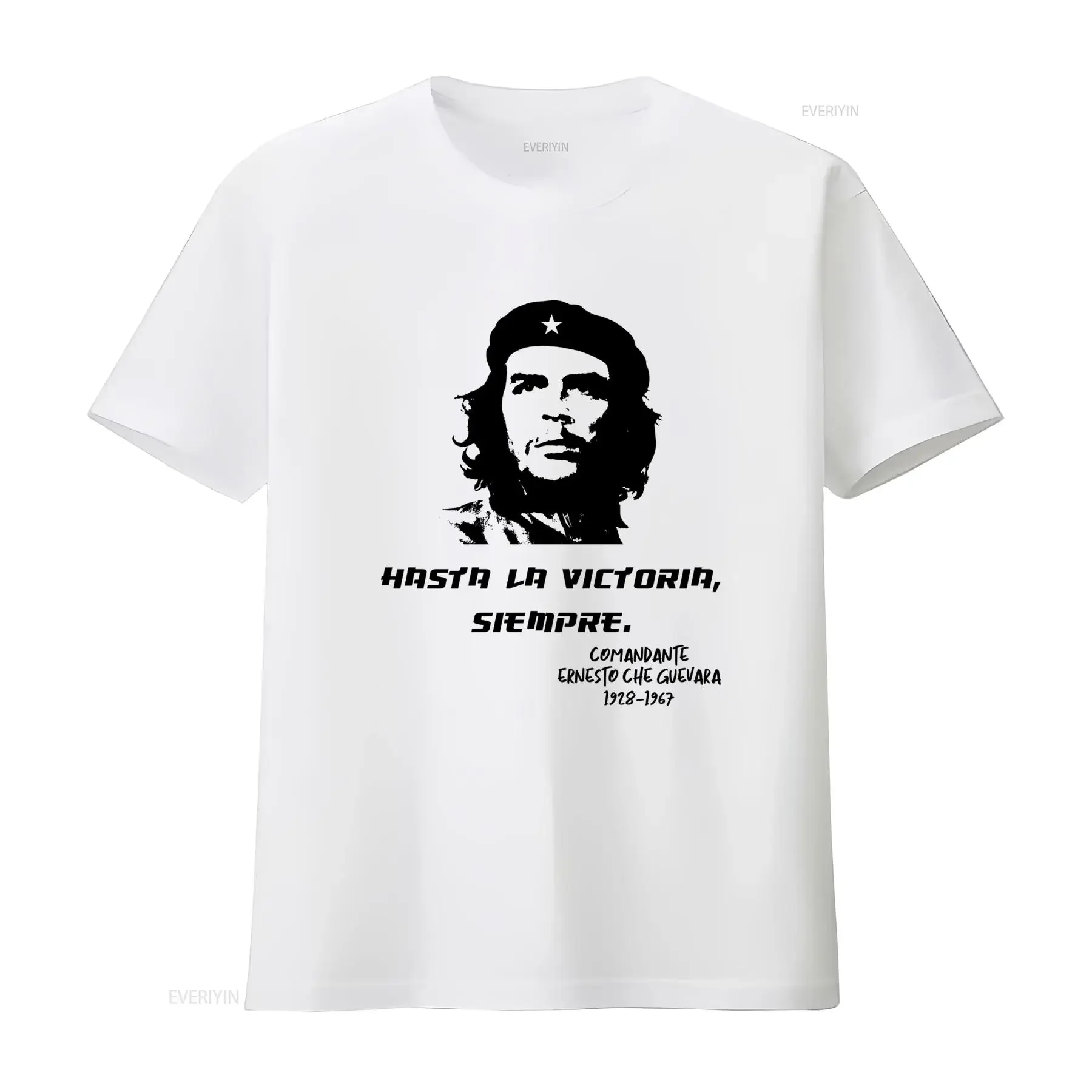 Che Guevara Hasta La Victoria Siempre Comandante T Shirt Made in USA S 5XL vintage Washed Casual streetwear fashion Comfortable