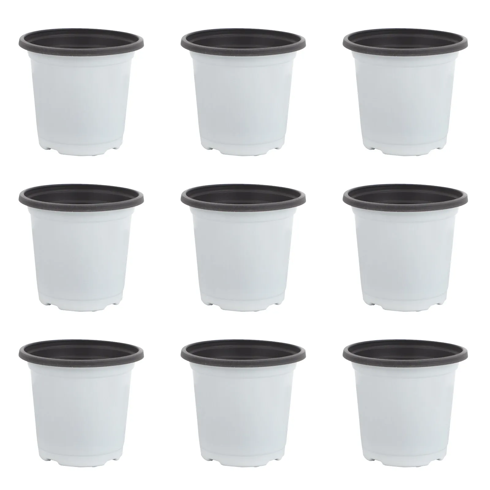 60Pcs Two Color Mini Bonsai Pot Plastic Flowerpot Breathable Gardening Flowerpot for Succulent Plants Home Office Desktop