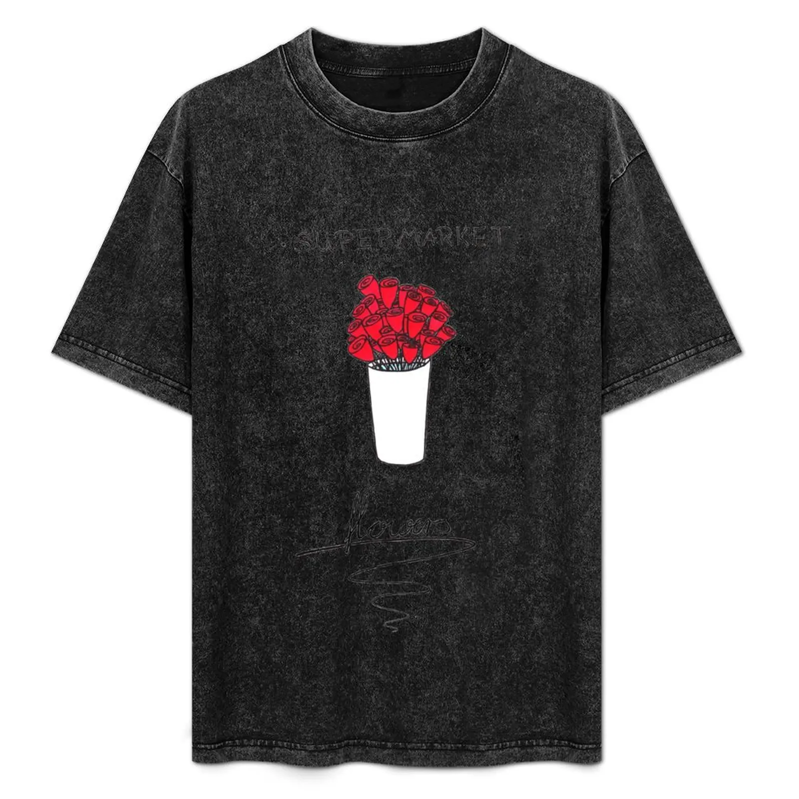 

Supermarket Flowers T-Shirt Basic Simple Casual Short Sleeve Tee