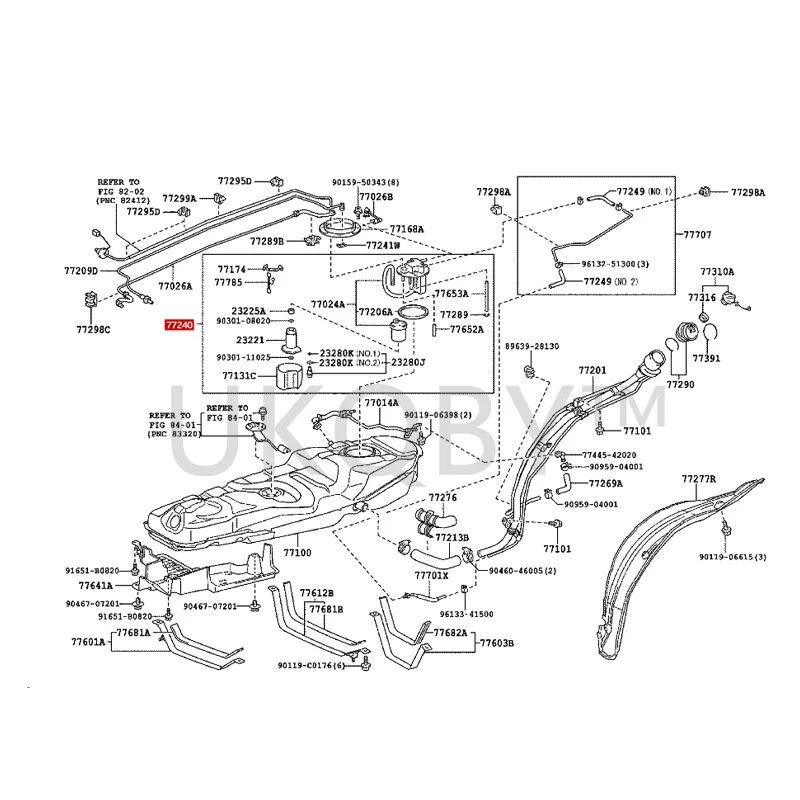 770200R030 To yo ta  RAV4 Rongfang Fuel suction pipe assembly