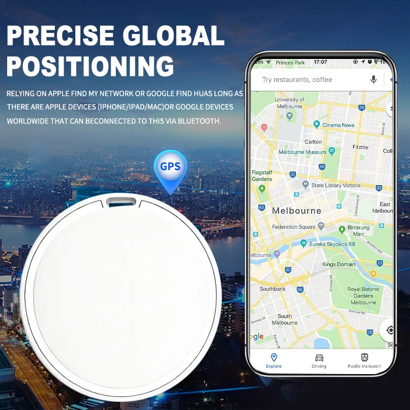 Works with iOS Find My Smart Tracker, MFi Certified Pet Key Finder Wallet Anti Lost Alarm Item Locator