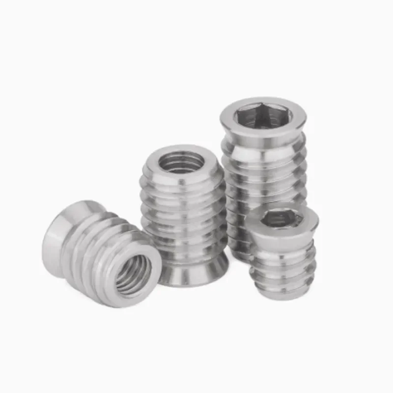 

10pcs 304 Stainless Steel Inside And Outside Teeth Embedded Hex Nut Wood Furniture Nuts M4 M5 M6 M8