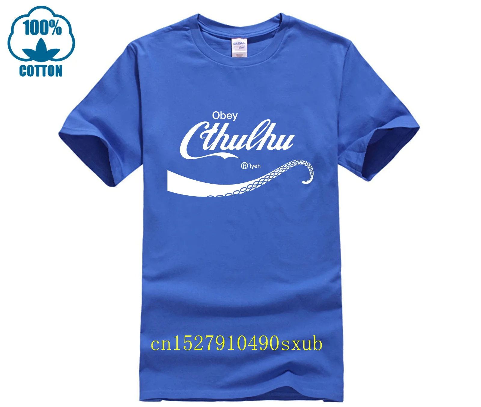 Fashion T Shirt 100% Cotton    brand men shirt Obey Cthulhu casual o-neck loose summer T shirt for men