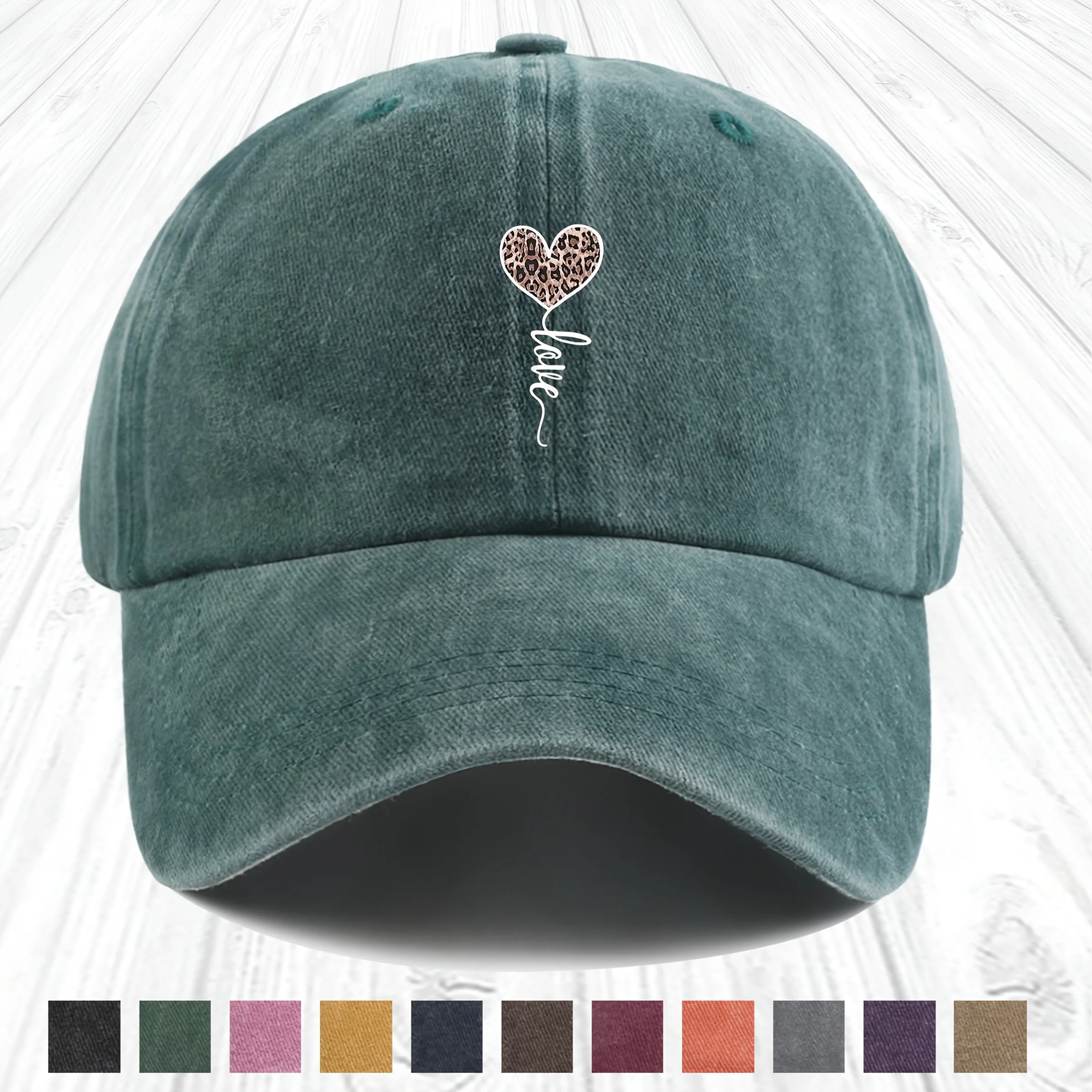 1pc Leopard Print Heart and 