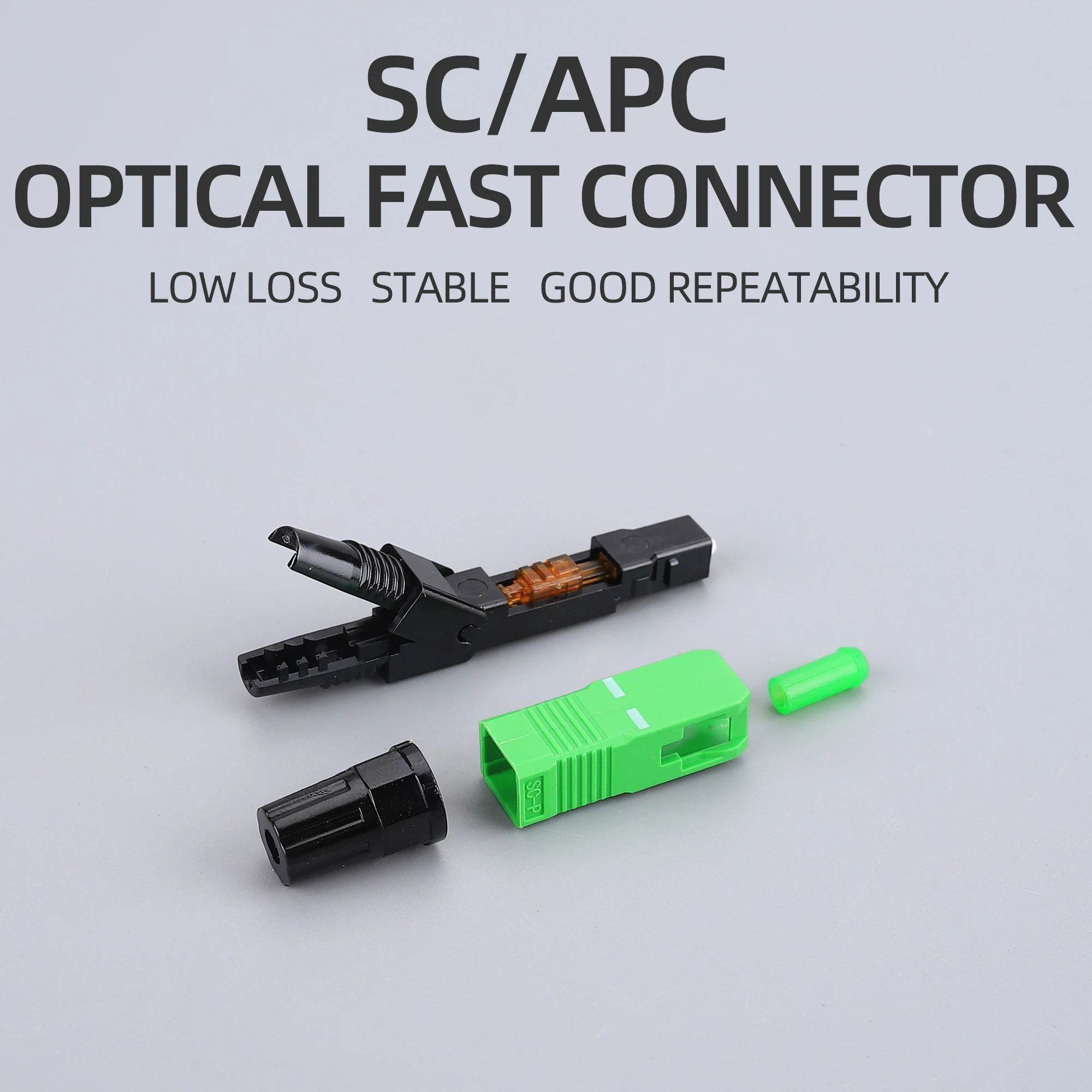 10 Pcs /Lot Free Shipping Ftth Embedded Quick Assembly Connector SC/APC Covered Wire Connector for Broadcasting CATV