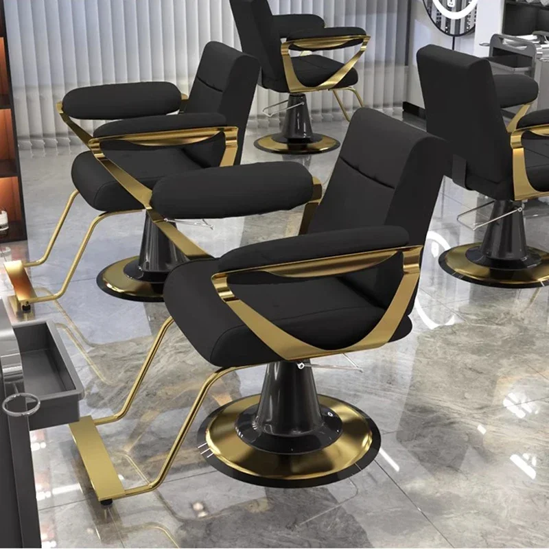

Salon Chairs for Professionals Siege Barber Braiding Chair Hair Professional Hairdresser Beauty Washing Vintage Hydraulic Pink