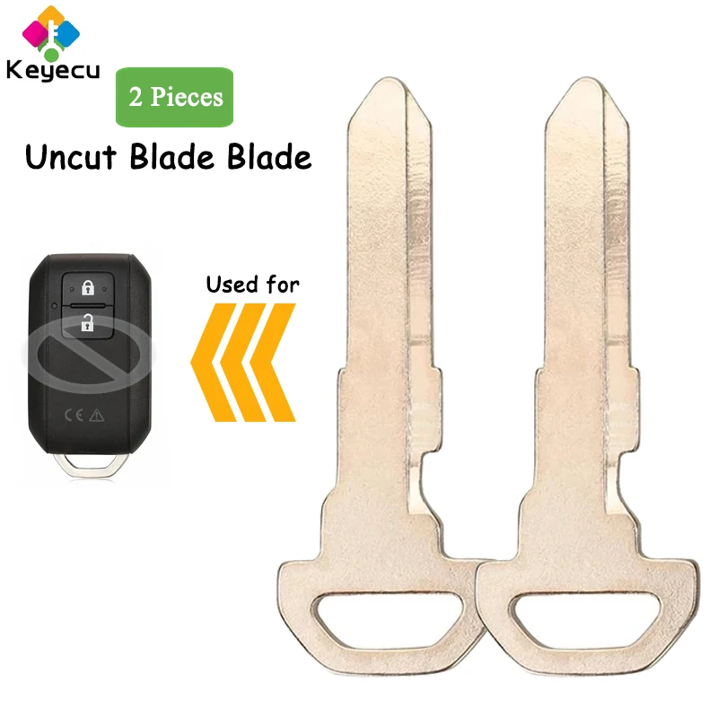 

KEYECU 2 Pieces Smart Prox Remote Key Uncut Insert Emergency Blank Blade for Suzuki Ertiga Jimny SX4 Vitara Swift Splash Wagon R