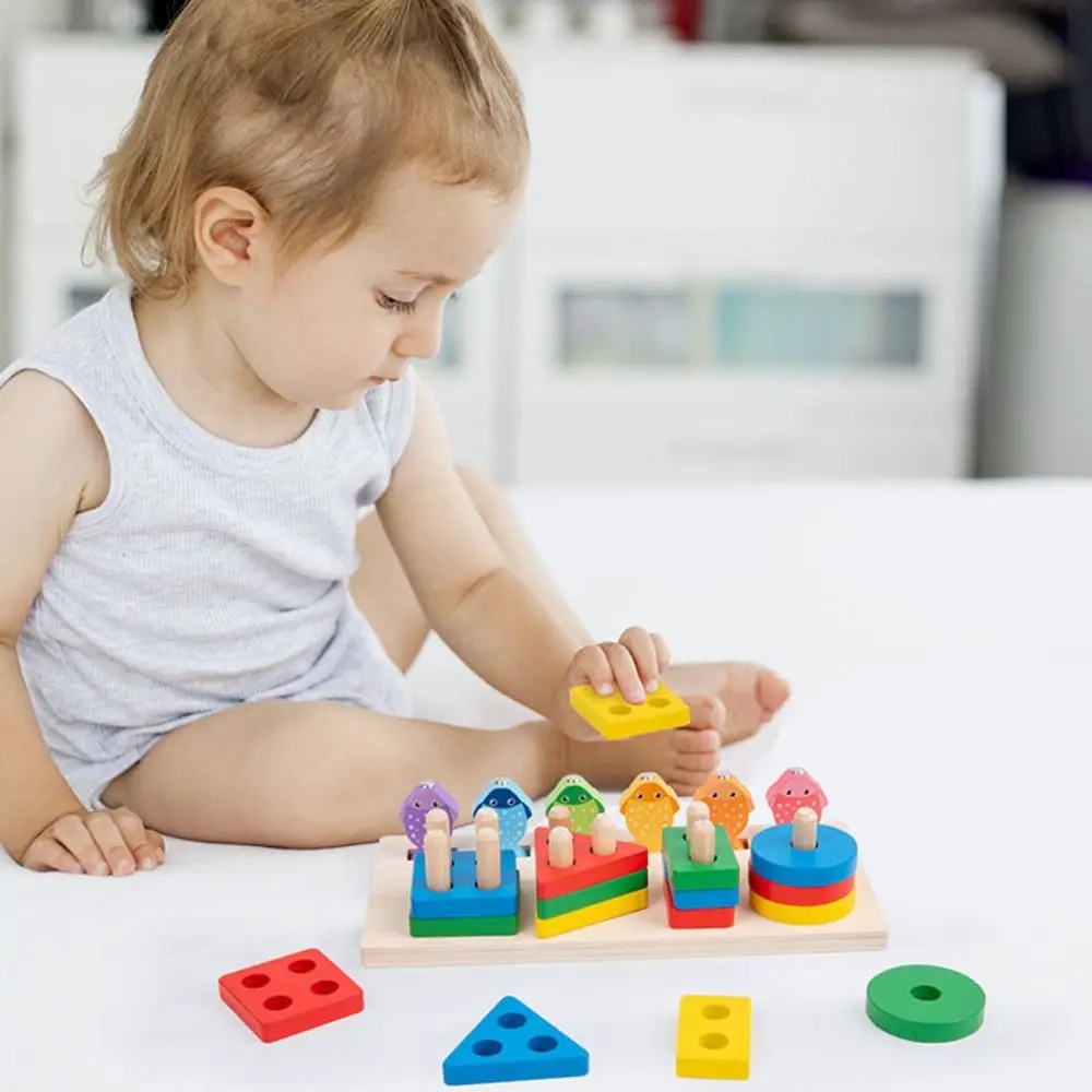 Jeu de pêche magnétique en bois, reconnaissance des couleurs, jeu de société interactif assorti pour l'éducation précoce, Montessori multifonctionnel