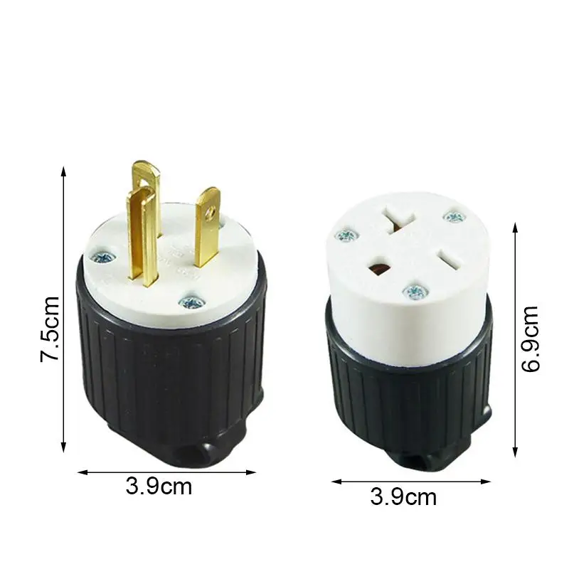6-15P/6-15R US-Standard Gerade Kabelverbinder Stecker/Buchse Verlängerungskabel-Endstücke Steckverbinder-Set 15 250 Volt – Detail 5