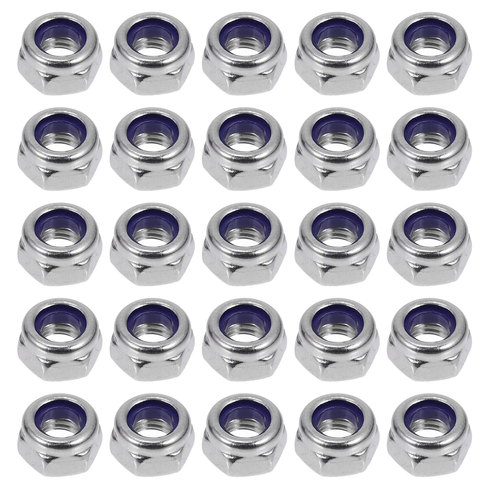 

100pcs Lock Nuts Set 304 Stainless Steel Hex Nuts Thread Fasteners Replacement For Machinery Automotive Hardware Lamp Parts