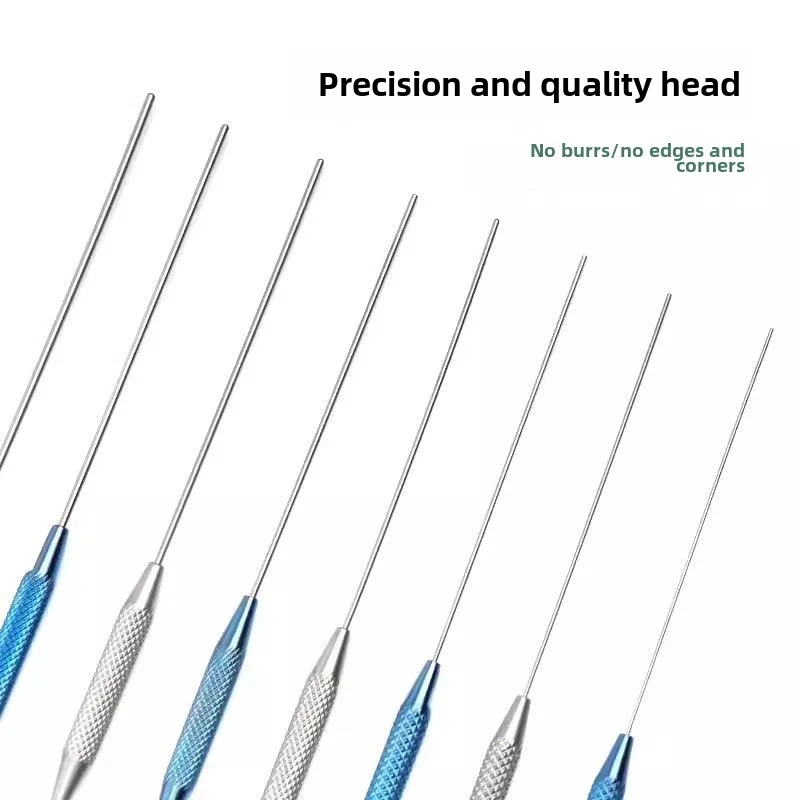 Titanium Alloy Eye Instrument Lacrimal Duct Probe With Hole Irrigation Probe Double-headed Microsurgical Probe