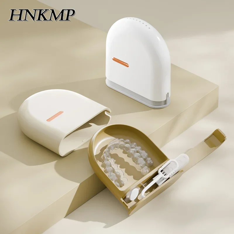 

Retainer Case Portable Mouth Guard Box Oral Cleaning False Teeth Denture Storage Box Teeth Aligner Braces Box Orthod