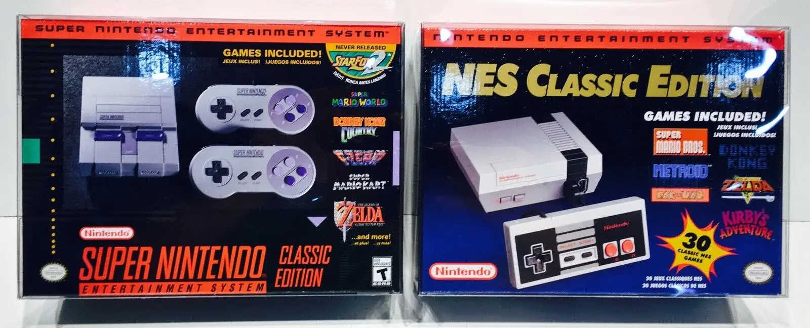 1 صندوق حامي ل SNES و NES الطبعة الكلاسيكية وحدة تحكم مصغرة نينتندو صناديق