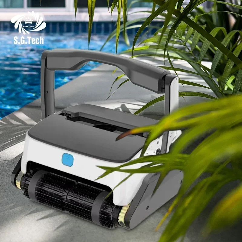 Water Crown Automatic Wireless Robotic Pool Vacuum Cleaner above and In-Ground Pool Cleaning Robot for Swimm