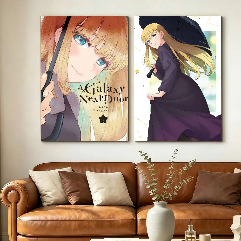 Anime A G-Galaxy Next Door comic Posters Wall Art Retro Painting Home Room Cafe Club Dorm Wall Decor