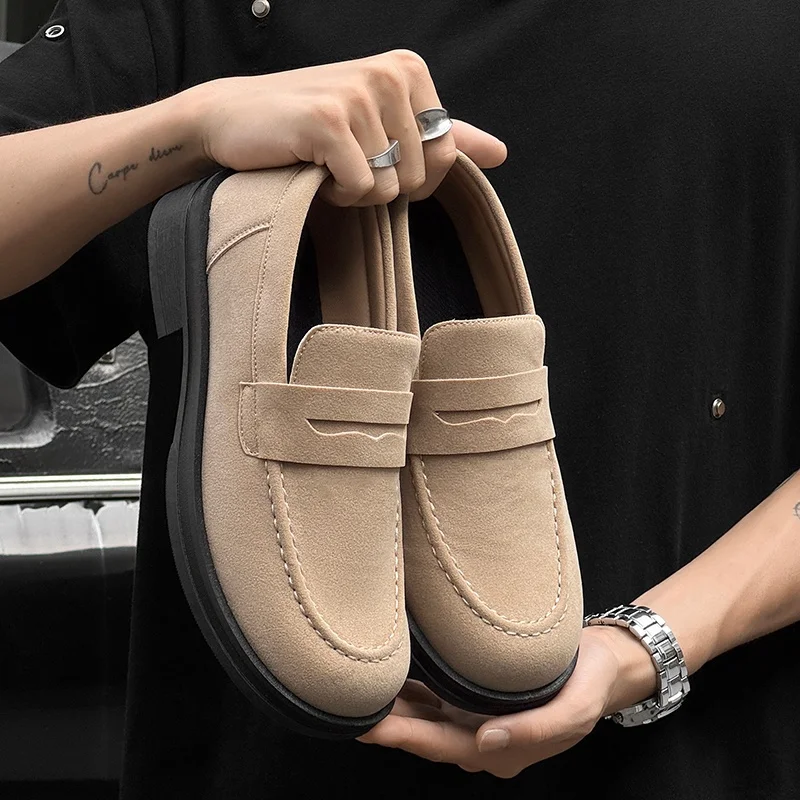 

Fashion Men Loafers Comfortable Man Casual Shoes Business Leather Shoes Breathable Lightweight Walking Driving Shoes Boat Shoes