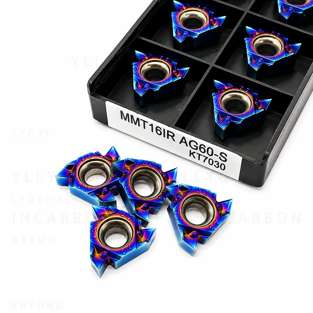 10PCS MMT16ER AG60-S MMT16IR AG60-S KT7030 Carbide Threading Inserts CNC Lathe Thread Turning Tool for Steel Stainless