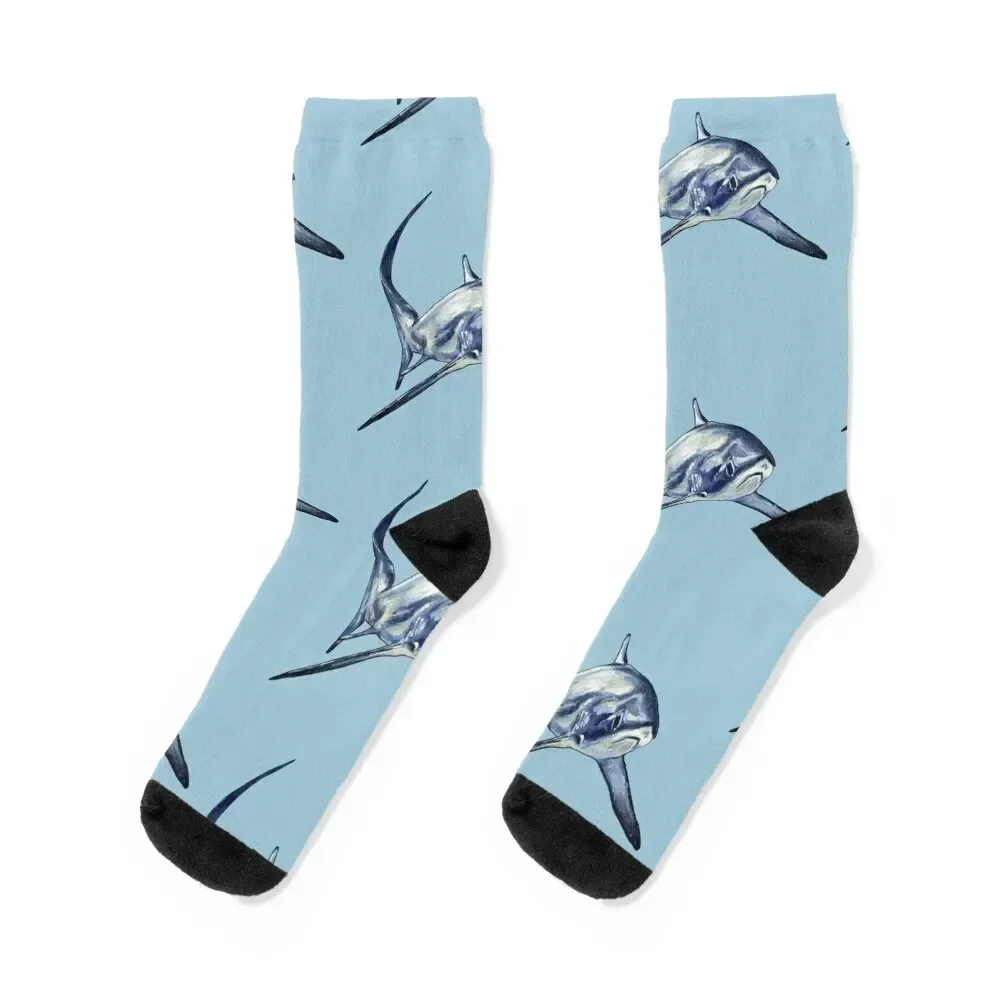 The Thresher Shark Illustration Socks luxury funny gift Man Socks Women's