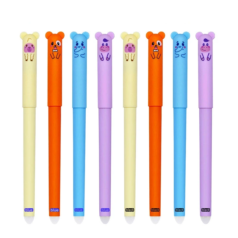 27/32Pcs Kawaii Cute Erasable Gel Pens Set Black/Blue Ink Clicker Fine Point 0.5 mm,For School & office Writing Pens Supplies