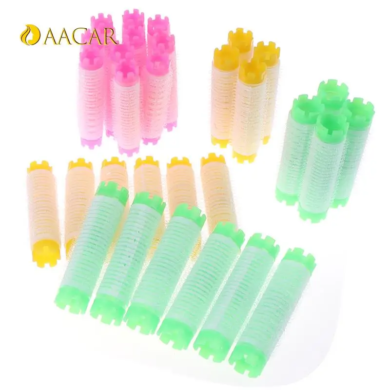 10Pcs Hair Root Rollers Clips Natural Fluffy Naturally Hair Curler Twist Wave Fluffy Plastic Hair Styling Tools Random color