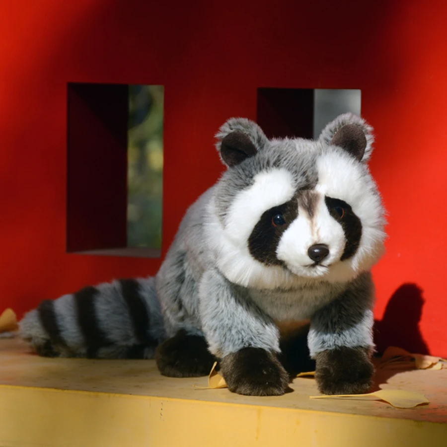 

Realistic Raccoon Plush Toy Lifelike Raccoon Stuffed Animal Procyon Lotor Plushie Lesser Panda Simulation Doll Collectors