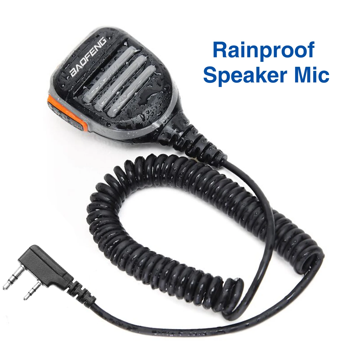 Baofeng UV-5R PTT Wodoodporny głośnik UV-9R Walkie Talkie Mikrofon radiowy Keenwood 2-pinowy mikrofon ręczny do UV-82 UV16 888S