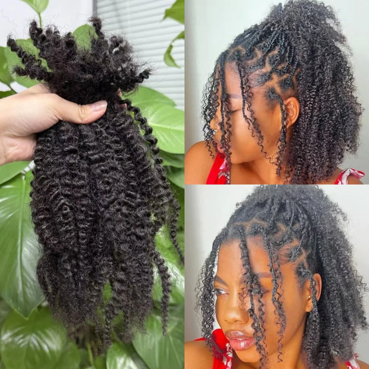

Человеческие волосы Nabi Afro Kinky Bulk 1BT4 # 4C без насадки для Mini Twist, 100% наращивание человеческих волос, 30 г/лот, человеческие волосы, связанные крючком