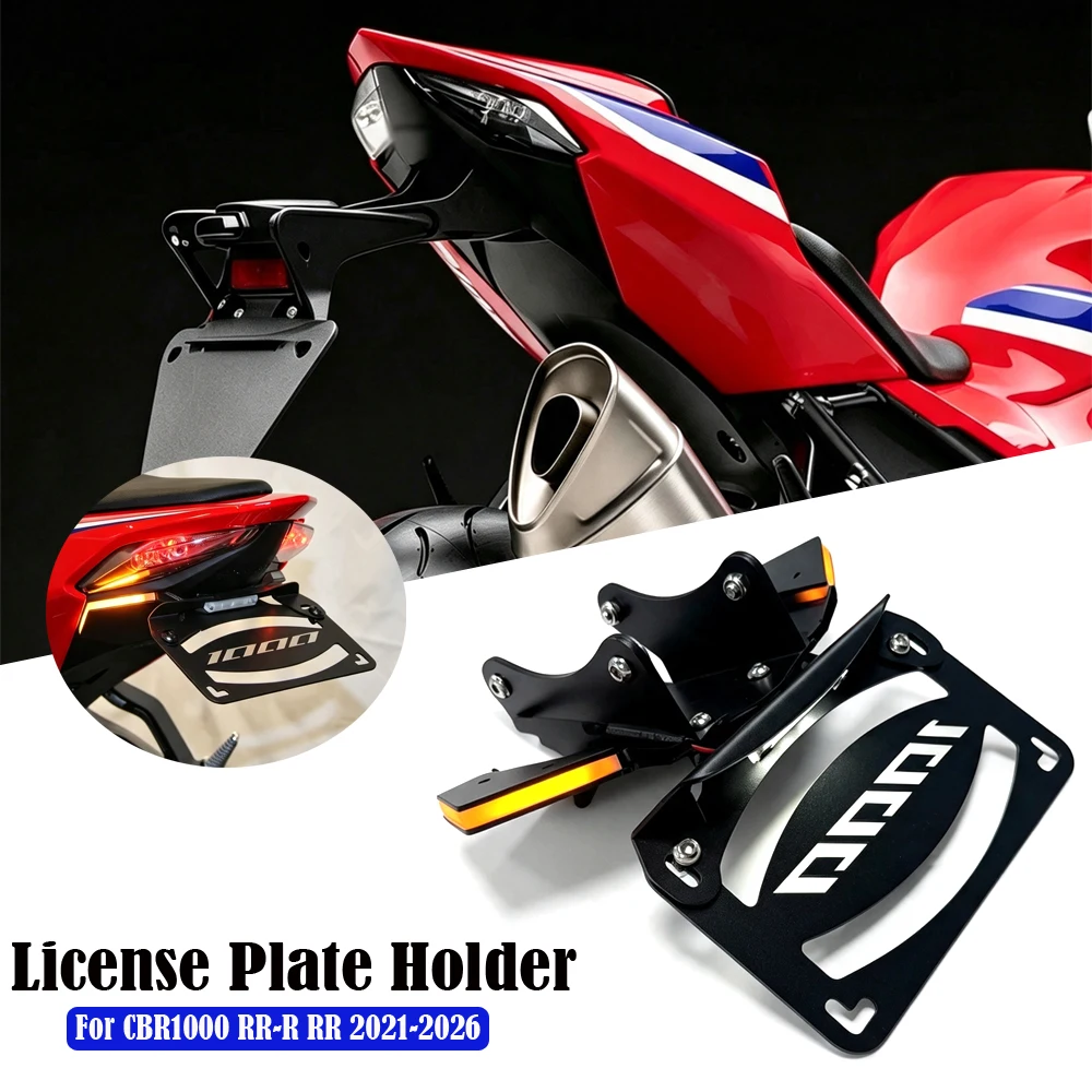 New Motorcycle CBR1000R Accessories Separate License Plate Holder Waterproof Short Tail For Honda CBR1000R RR RRR  2021-2026