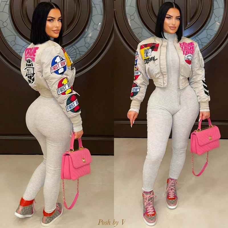 

Стильные женские бейсбольные куртки-бомберы с буквенным принтом, осень 2022, женские повседневные свободные уличные верхние одежды на молнии с длинными рукавами в стиле хип-хоп