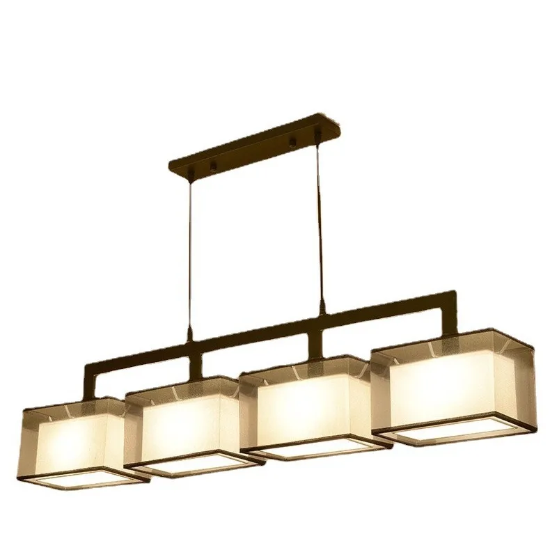 

All copper, new Chinese style, restaurant, chandelier, three heads, rectangle, bar counter.