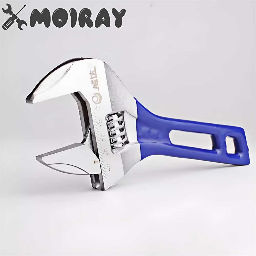 Deli Adjustable Spanner PVC Coated Handle Stainless Steel Universal Spanner Hand Tool 4 Inch Household Multifunctional Wrench