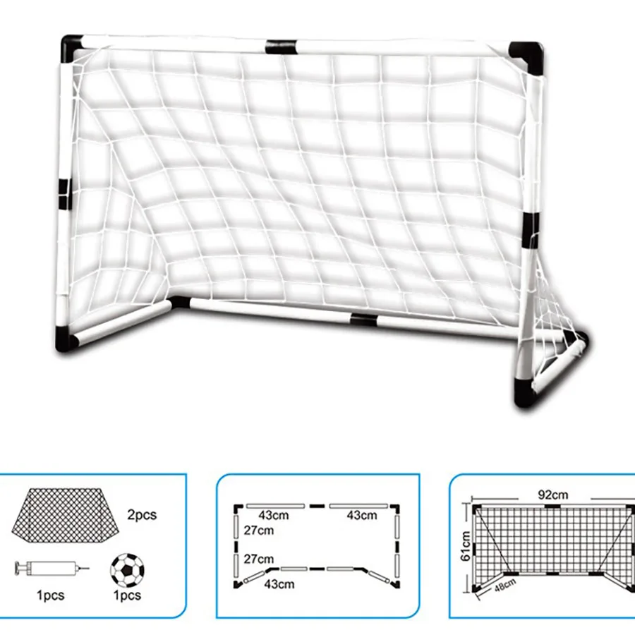 1 conjunto de mini rede dobrável para porta de futebol, rede de plástico para prática de precisão, esportes infláveis, competição de equipe interna e externa