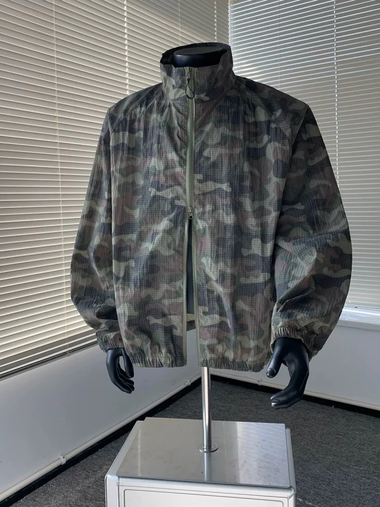 

Lightweight American Camouflage een Sun Protection Clothing Men's Summer Ice Silk Mountain Series Jaet Stand Collar