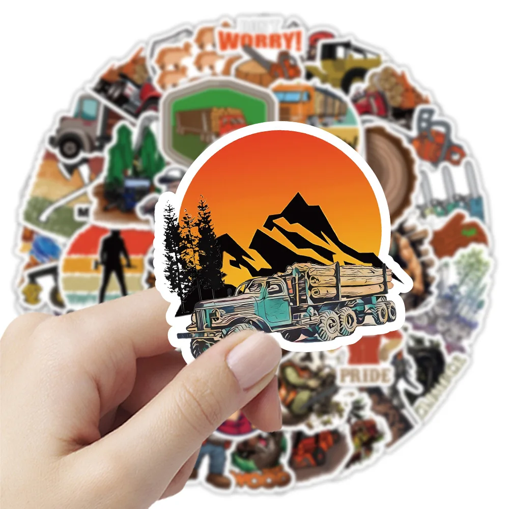 10/30/50PCS New Cartoon Logging Stickers Decorative Skateboard Guitar Mobile Phone Suitcase Water Cup Helmet WaterproofWholesale